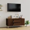 Image de vidaXL Meuble TV Chêne marron 102x44,5x50 cm Bois d'ingénierie819603