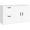 Image de vidaXL Vidaxl Buffet Blanc 100x33x59,5 Cm Bois D'ingénierie