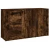 Image de Vidaxl Buffet ChÃªne FumÃ© 100x33x59,5 Cm Bois D'ingÃ©nierie