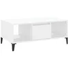 Image de vidaXL Vidaxl Table Basse Blanc 90x50x36,5 Cm Bois D'ingénierie