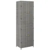 Image de vidaXL Armoire de rangement jardin Gris 59x40x180 cm RÃ©sine tressÃ©e