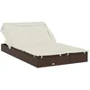 Image de vidaXL Vidaxl Transat 2 Places Avec Toit Pliable Marron 213x118x97 Cm