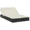 Image de Vidaxl Transat 2 Places Avec Toit Pliable Noir 213x118x97 Cm