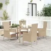 Image de vidaXL Chaises de jardin avec coussins lot de 4 Résine tressée Beige319533