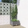 Image de vidaXL Jardinière avec treillis Gris clair 40x40x121,5 cm PP153269