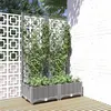Image de vidaXL Jardinière avec treillis Gris clair 80x40x121,5 cm PP153271