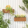 Image de vidaXL Jardinières murales 2 pcs Rouillé Acier corten 53x10x17 cm823686