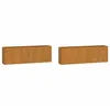 Image de JardiniÃ¨res Murales 2 Pcs Gris Acier Corten 53x10x17 Cm