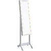 Image de vidaXL Miroir sur pied blanc avec LED blanc 34x37x146 cm vidaXL vidaXL