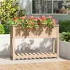 Image de vidaXL Jardinière avec étagère 111,5x34,5x81 cm Bois massif de pin823766
