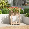 Image de vidaXL Jardinière avec étagère 54x54x81 cm Bois massif de pin823773