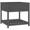 Image de Vidaxl JardiniÃ¨re Avec ÃtagÃ¨re Gris 82,5x82,5x81 Cm Bois Massif De Pin