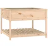 Image de Vidaxl JardiniÃ¨re Avec ÃtagÃ¨re 111,5x111,5x81 Cm Bois Massif De Pin