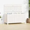 Image de vidaXL Boîte de rangement de jardin Blanc 121x55x64 cm Bois de pin823844