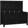 Image de vidaXL Vidaxl Boîte De Rangement De Jardin Noir 121x55x64 Cm Bois Massif Pin