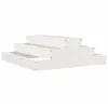 Image de Vidaxl JardiniÃ¨re Blanc 80x80x27 Cm Bois Massif De Pin