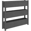 Image de Vidaxl JardiniÃ¨re Gris 112x25x104,5 Cm Bois Massif De Pin