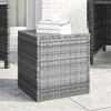 Image de vidaXL Table d'appoint gris 40x37x40,5 cm rÃ©sine tressÃ©e