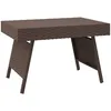 Image de vidaXL Vidaxl Table D'appoint Pliable Marron 60x40x38 Cm Résine Tressée