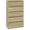 Image de vidaXL vidaXL Commode Chêne sonoma 60x36x103 cm Bois d'ingénierie