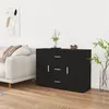 Image de vidaXL Buffet Noir 91x29,5x65 cm Bois d'ingénierie823343