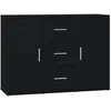 Image de vidaXL Vidaxl Buffet Noir 91x29,5x65 Cm Bois D'ingénierie