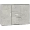 Image de vidaXL Vidaxl Buffet Gris Béton 91x29,5x65 Cm Bois D'ingénierie