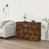 Image de vidaXL Buffet Chêne fumé 91x29,5x65 cm Bois d'ingénierie
