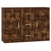 Image de Vidaxl Buffet ChÃªne FumÃ© 91x29,5x65 Cm Bois D'ingÃ©nierie