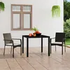 Image de vidaXL Chaises de jardin lot de 2 avec coussins Résine tressée Noir319881