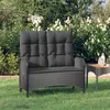 Image de vidaXL Vidaxl Banc De Jardin Inclinable Avec Coussins 107 Cm Poly Rotin Noir