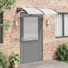 Image de vidaXL Auvent de porte Noir et transparent 150x75 cm Polycarbonate