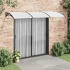 Image de vidaXL Auvent de porte Noir et transparent 300x75 cm Polycarbonate