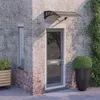 Image de vidaXL Auvent de porte Noir 80x75 cm Polycarbonate153587