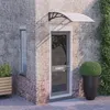 Image de vidaXL Auvent de porte Noir et transparent 100x75 cm Polycarbonate153588