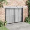Image de vidaXL Auvent de porte Noir et transparent 400x75 cm Polycarbonate