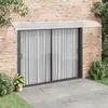 Image de vidaXL Auvent de porte Gris et transparent 400x75 cm Polycarbonate153598
