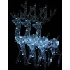 Image de vidaXL DÃ©corations de NoÃ«l de renne Acrylique 3 pcs 120 cm Blanc froid