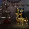 Image de vidaXL Décorations de Noël de renne 2 pcs 60x16x100 cm Acrylique3154369