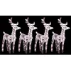 Image de vidaXL Rennes de Noël 4 pcs 160 LED Blanc chaud Acrylique3154252