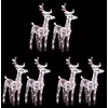Image de vidaXL Rennes de Noël 6 pcs 240 LED Blanc chaud Acrylique