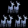 Image de vidaXL Rennes de Noël 6 pcs 240 LED Blanc froid Acrylique