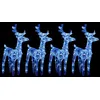 Image de vidaXL Rennes de Noël 4 pcs 160 LED Bleu Acrylique