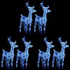Image de vidaXL Rennes de Noël 6 pcs 240 LED Bleu Acrylique