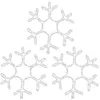 Image de vidaXL Flocons de neige de Noël avec LED 3 pcs Blanc chaud 38x37 cm