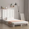 Image de vidaXL Tête de lit murale Blanc 81x3x91,5 cm Bois massif de pin