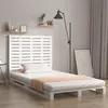 Image de vidaXL Tête de lit murale Blanc 141x3x91,5 cm Bois massif de pin824709