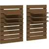 Image de vidaXL Vidaxl Étagères De Chevet Murales 2 Pcs Marron Miel Bois De Pin Massif