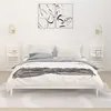 Image de vidaXL Étagères de chevet murales 2 pcs Blanc Bois de pin massif