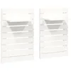 Image de vidaXL ÃtagÃ¨res de chevet murales 2 pcs Blanc Bois de pin massif